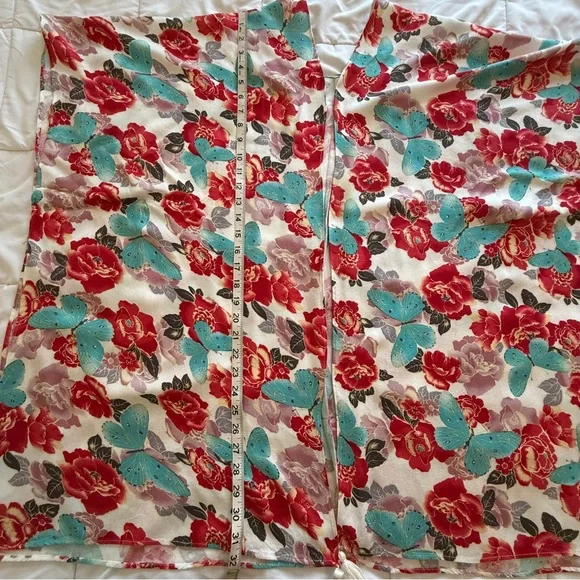 L.I.F.E. Love Is For Eternity Floral Kimono Duster Oversized L - Picture 7 of 9